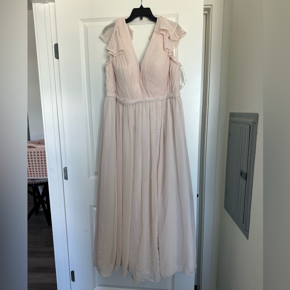 Azazie Suneeta Bridesmaid Dress Rose Petal Size A20 - Picture 1 of 3